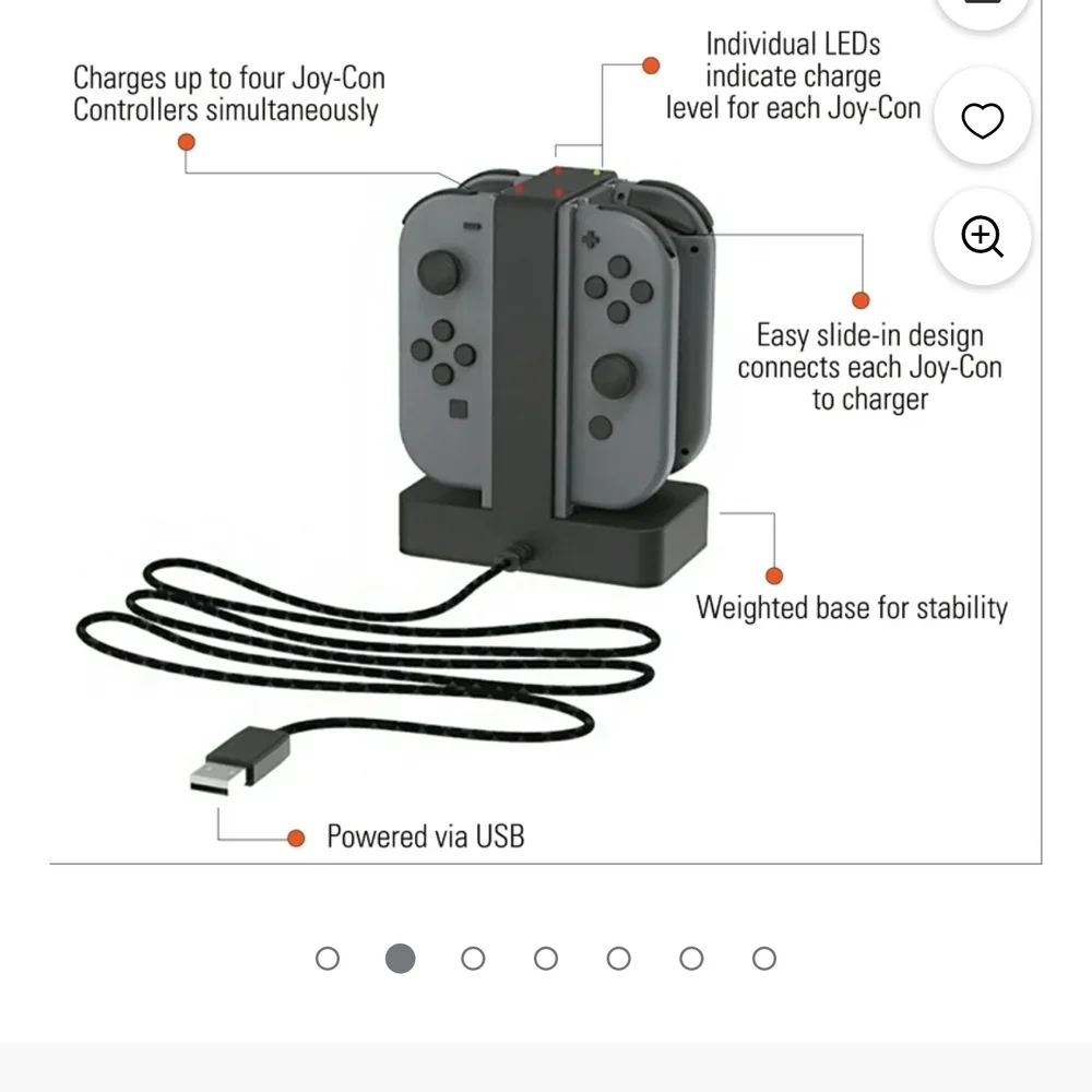PowerA- Joy-Con Charging Dock Nintendo Switch-Black